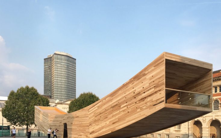 London Design Festival welcomes modular CLT pavilion built by Arup and AHEC