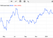 Global wood prices stabilizing at a higher level